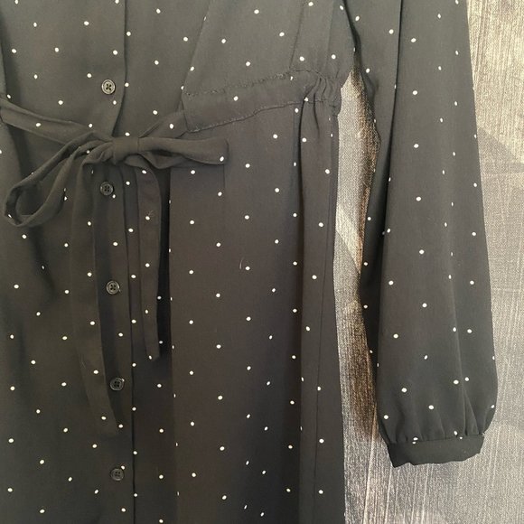 A New Day | Target | Shirt Dress | Midi | Hi-Low | Black and White | XS - Picture 6 of 6